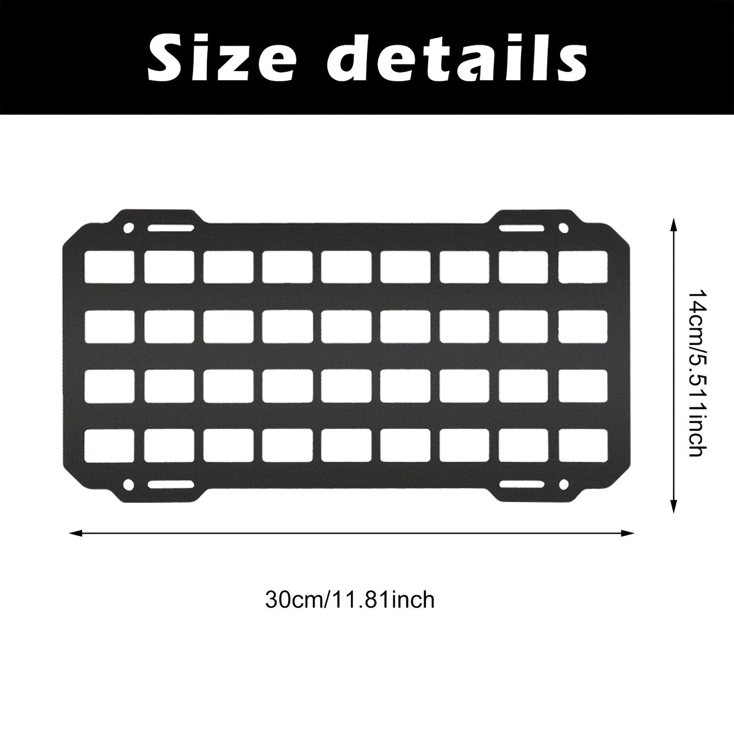 Car Visor Sun Visor Organiser Molle Rigid Plate Vehicle Car Truck Sun Protection Storage Holder Carrier For Tactical Equipment Molle Bag EDC Tools Car Interior Accessories