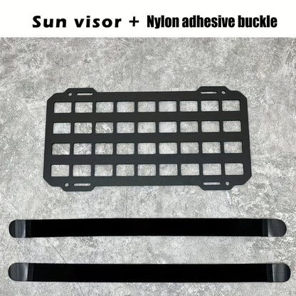 Car Visor Sun Visor Organiser Molle Rigid Plate Vehicle Car Truck Sun Protection Storage Holder Carrier For Tactical Equipment Molle Bag EDC Tools Car Interior Accessories