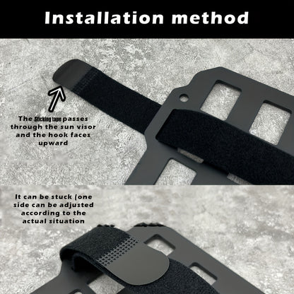 Car Visor Sun Visor Organiser Molle Rigid Plate Vehicle Car Truck Sun Protection Storage Holder Carrier For Tactical Equipment Molle Bag EDC Tools Car Interior Accessories